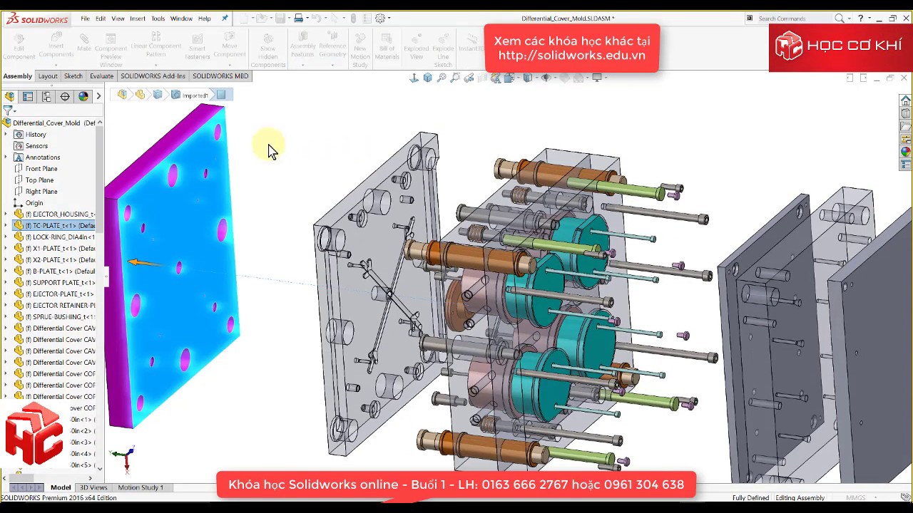 Khóa học solidworks | [hoccokhi] Khóa học Solidworks Online – Buổi 1 – Tổng quan, Hướng dẫn các lệnh trong 2D Sketch