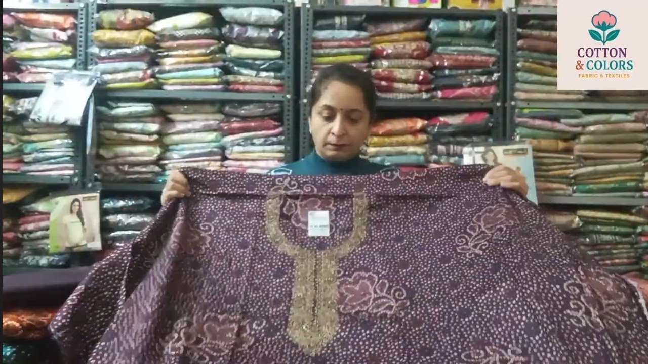 PRACHI BRAND UNSTITCHED ARTICLES | BANDHANI & KASHMIRI PRINTS BASED ON JAAM SATIN