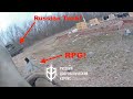 Russian antiputin fighter from the rdk hits a russian tank at extremely close range