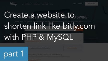 Create a website to shorten link like bitly.com with PHP and MySQL - Part 1