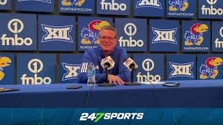 Bill Self reacts to Kansas basketball's close win over Eastern Illinois