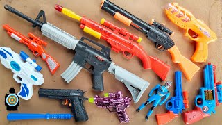 Collecting Tembakan Nerf Gun war Gun, Revolver, Gear Light Gun, AK47, Sniper Rifle, Spiderman Gun