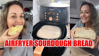 HOW TO MAKE SUPER DELICIOUS AND EASY SOURDOUGH BREAD | RECIPE BAKED IN THE AIRFRYER