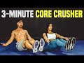 STRONG CORE 3-Minute Workout Challenge (Build ROCK Hard Abs)