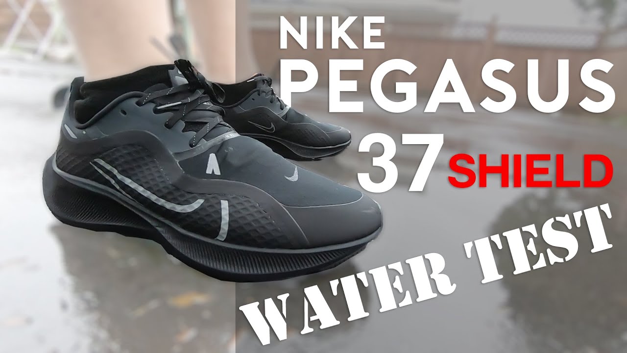 Potencial trono Desventaja Nike Pegasus 37 shield | WATER TEST - YouTube