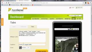 Creating Tabbed Apps With AppsGeyser screenshot 5