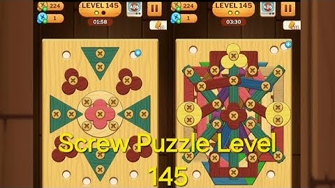 Screw Puzzle: Wood Nut & Bolt - Level 145 (requested)