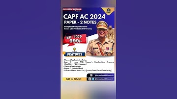 Capf AC 2024 Paper 2 Notes #capf2024 #capfac2024 #capf2024paper2 #capfpaper2