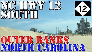 NC 12 South  Nags Head to Hatteras Island  Outer Banks  North Carolina  4K Highway Drive