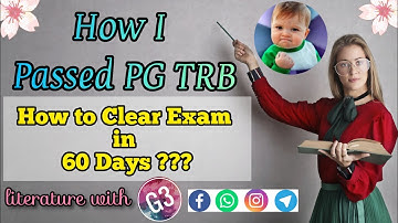 How to crack PG TRB in short time/ two months| How I passed TRB cut off