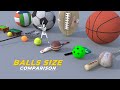 BALLS SIZE COMPARISON | SPORTS BALL