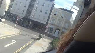 Foxy having a ride on Brighton and Hove bus route 46 in East Sussex, 16th September 2023