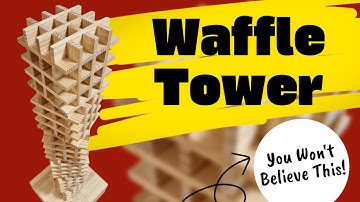 How I Made This Waffle Twisting Tower with 100% Kapla