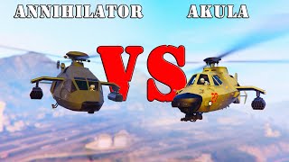 Annihilator VS Akula. Сравнение Стелс-вертолётов в GTA Online