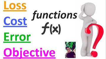 Loss function, Cost/Error function & Objective function | Machine Learning | Data Science
