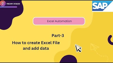 Excel Automation | part 3 | How To Create Excel File | 2024
