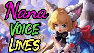 Nana voice lines and quotes \ Dialogues with English Subtitles | Mobile Legends
