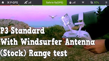 dji Phantom 3 Standard WITH WINDSURFER Antenna Range test