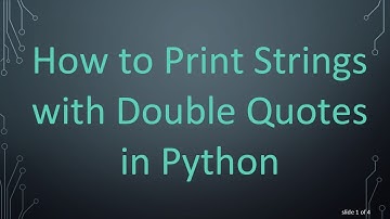 How to Print Strings with Double Quotes in Python