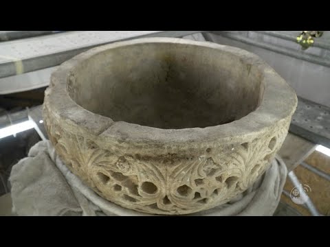 A Baptismal Font is Discovered at the Church of the Nativity