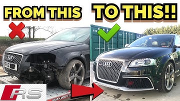 Rebuilding a Salvage/Wrecked Audi RS3 in 10 Minutes-ish!!!