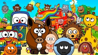Safari & Farm Animal Sounds Song for Kids | Animals Sounds & Learning Compilation | EmdikidsTV