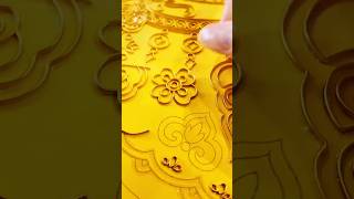 Gold wire lines are used to make hanging pictures. #art #gift #handwork