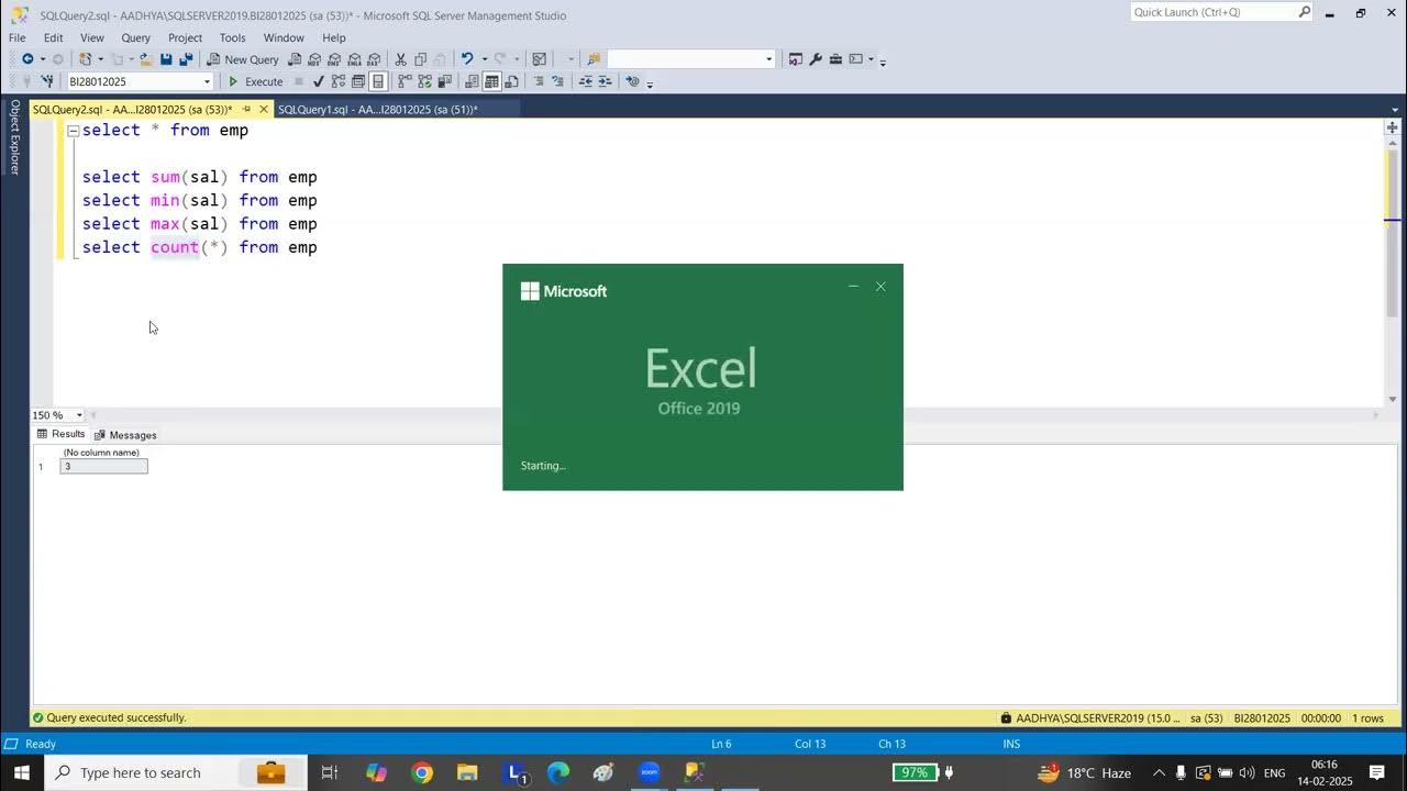 18. Aggregate Functions or Group by clause in SQL Server - YouTube