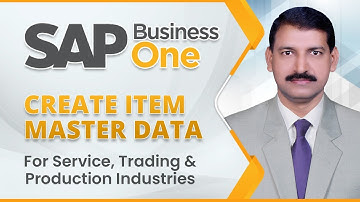 SAP Business One Create Item Master Data for Service, Trading & Production Industries in Urdu/Hindi