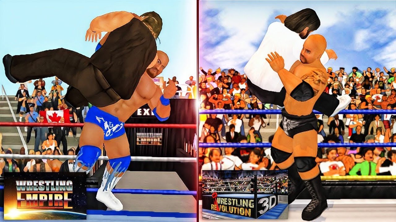 WRESTLING EMPIRE VS WRESTLING REVOLUTION 3D (20 MOVES COMPARISONS