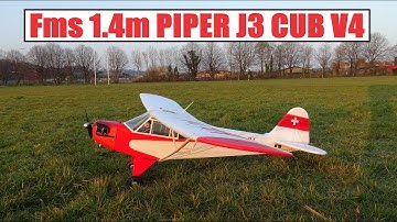 Fms 1.4m PIPER J3 CUB V4