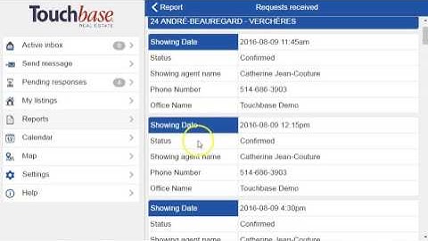 Touchbase SM2 for tablets - Reports