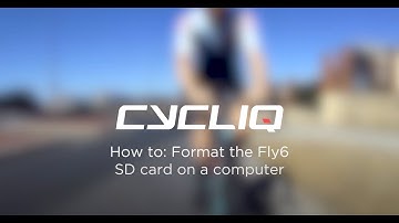 How to: Format your Fly6 CE SD card via desktop and the CycliqPlus App