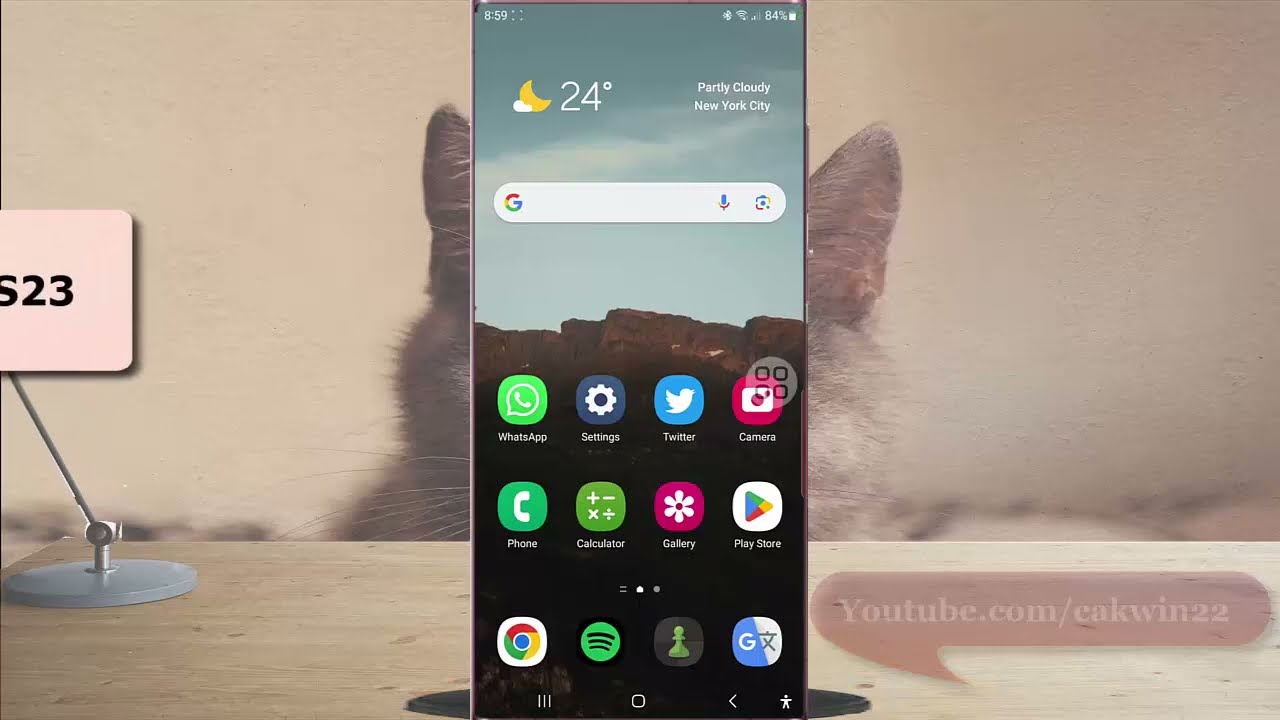 Samsung Galaxy S23 Ultra : How to set cursor size in the assistant menu to large