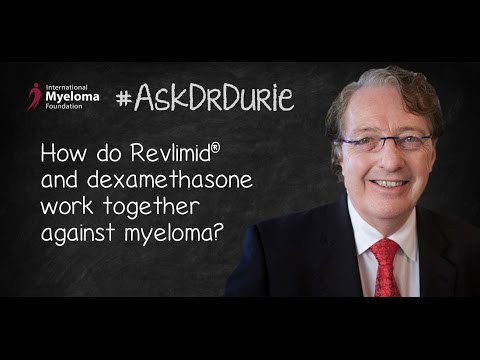 How do Revlimid® and dexamethasone work together against myeloma?