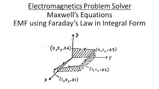 Electromagnetics Problem Solver: Maxwell's Equation's - EMF using Faraday's Law in Integral Form
