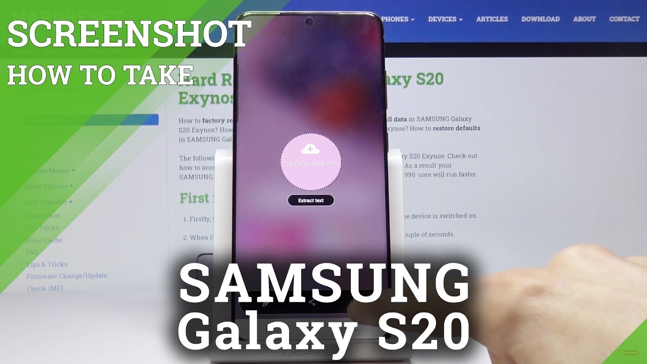 How to Take Screenshot in SAMSUNG Galaxy S20 YouTube