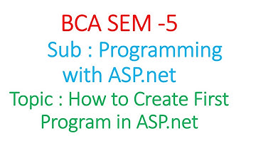 BCA sem 5 | ASP.net | How to create first Application in Asp net ( Practical ) | Explained