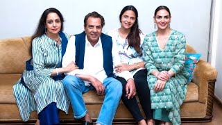Dharmendra deol with wife and his son sunny deol and her family #dharmendra #sunnydeol #hemamalini