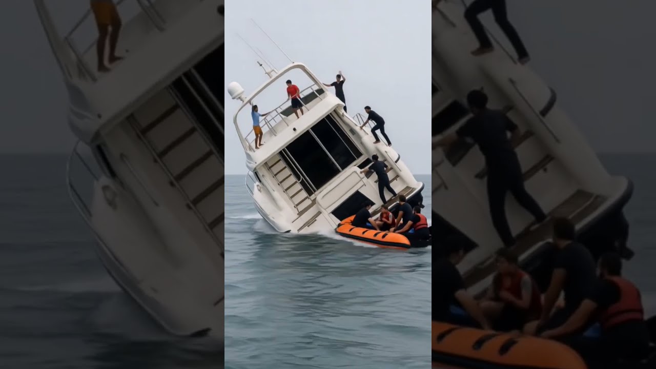 Real Footage Of A Boat Sinking In The Ocean 
