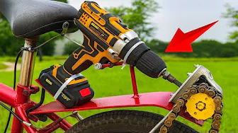 Great idea! A bike with a drill attached will make you run lightning fast