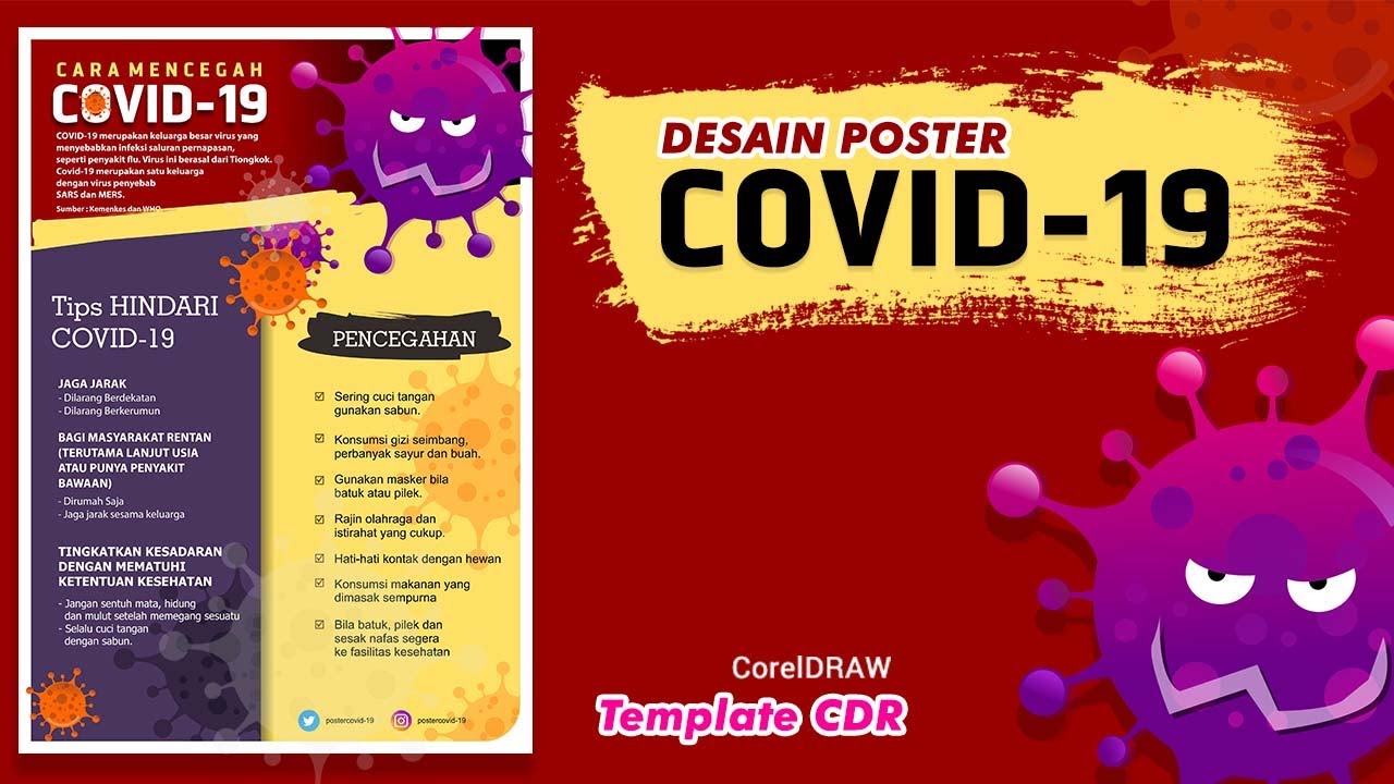 Cara Membuat Desain Poster Covid 19 Di Coreldraw Corona Virus 2020 Youtube