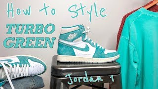 air jordan 1 turbo green outfit