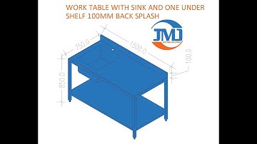 WORK TABLE WITH SINK COMPLETE VIDEO ISO MATRIC VIEW