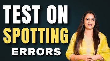 Test on spotting errors  | English Grammar Tricks by Rani Ma
