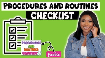 Establishing Classroom Procedures and Routines