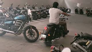 Super Meteor Royal Enfield | 5.10 height body to bike size comparison | stock exhaust note super