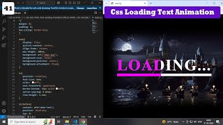 CSS and HTML-Text Loading Animation Effects || (HTML-CSS Tutorial fo Beginers ).