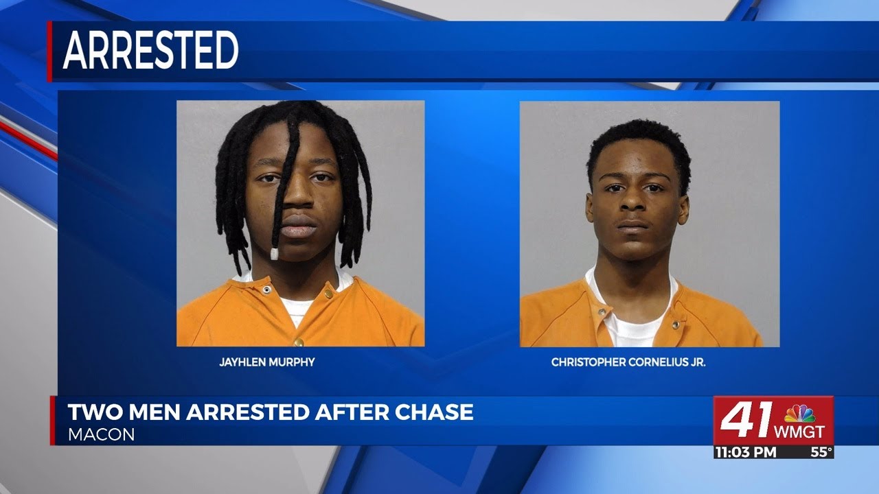 Two men arrested after a car chase in stolen vehicles and a brief chase ...