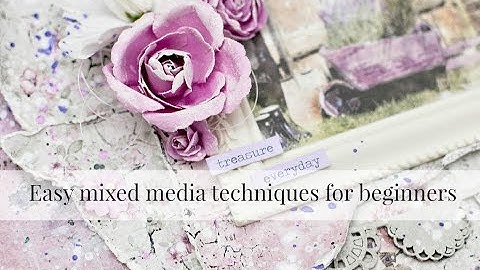 Easy mixed media background techniques for beginners